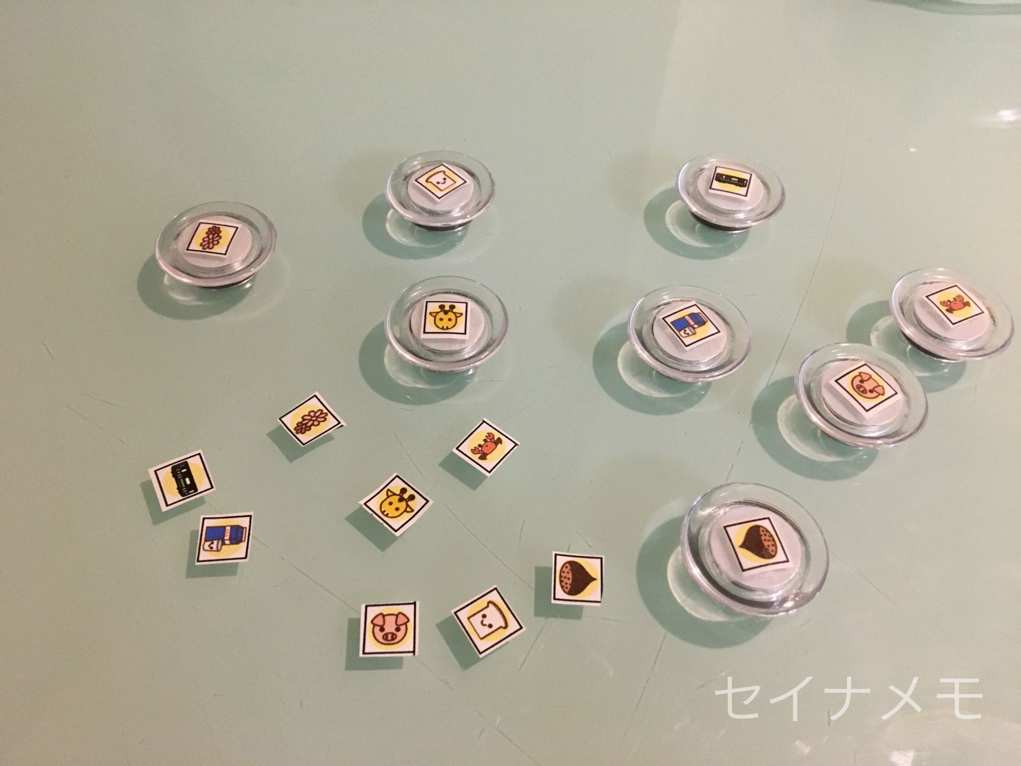 [おうち遊び]100均のマグネットで絵合わせパズルを作ってみました♪ | セイナメモ